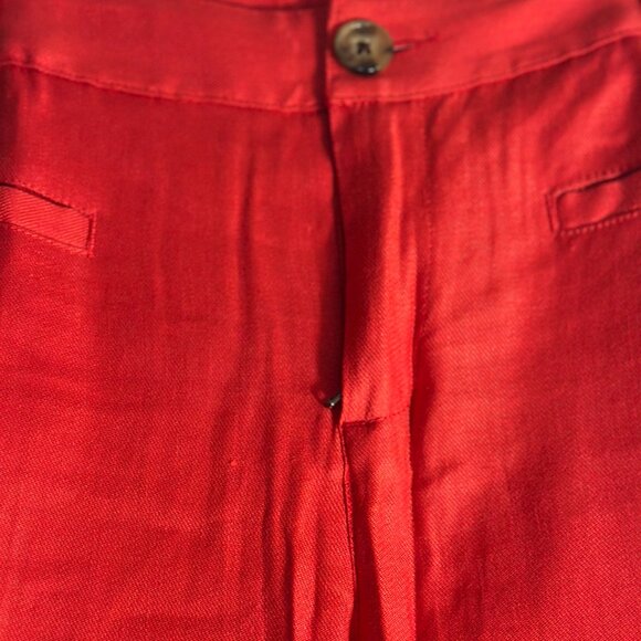 CAbi 5472 Red Valentine Linen Blend Suit – Jacket L & Pants 10 - Picture 13 of 15
